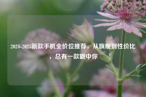 2024-2025新款手机全价位推荐,从旗舰到性价比,总有一款戳中你