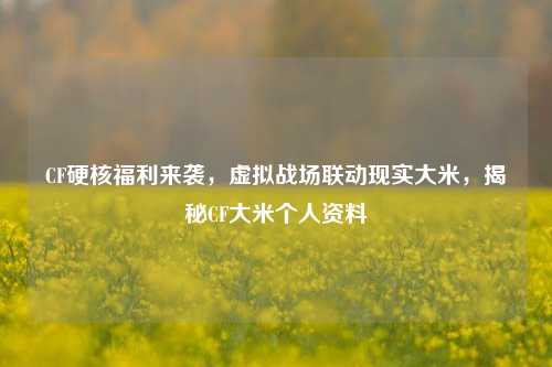 CF硬核福利来袭,虚拟战场联动现实大米,揭秘CF大米个人资料