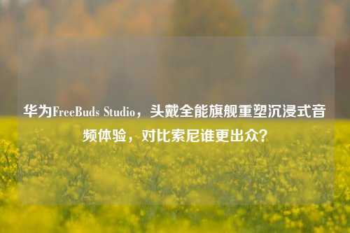 华为FreeBuds Studio,头戴全能旗舰重塑沉浸式音频体验,对比索尼谁更出众?