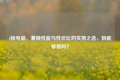 4核电脑，兼顾性能与性价比的实用之选，到底够用吗？