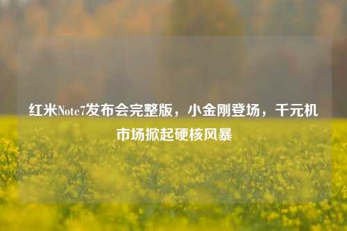 红米Note7发布会完整版，小金刚登场，千元机市场掀起硬核风暴