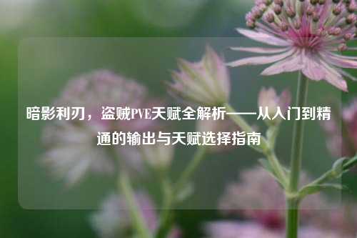 暗影利刃,盗贼PVE天赋全解析——从入门到精通的输出与天赋选择指南