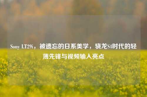 Sony LT29i，被遗忘的日系美学，骁龙S4时代的轻薄先锋与视频输入亮点