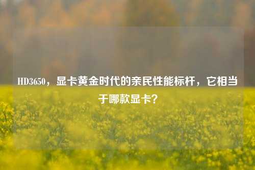 HD3650,显卡黄金时代的亲民性能标杆,它相当于哪款显卡?