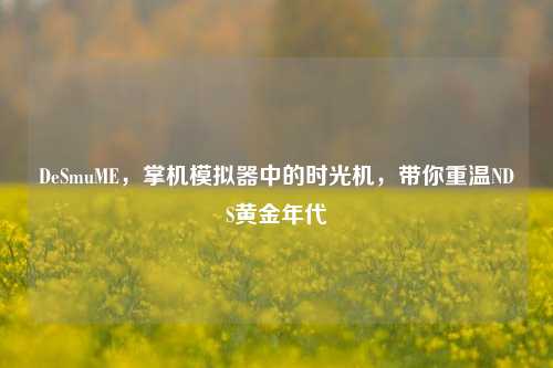 DeSmuME，掌机模拟器中的时光机，带你重温NDS黄金年代