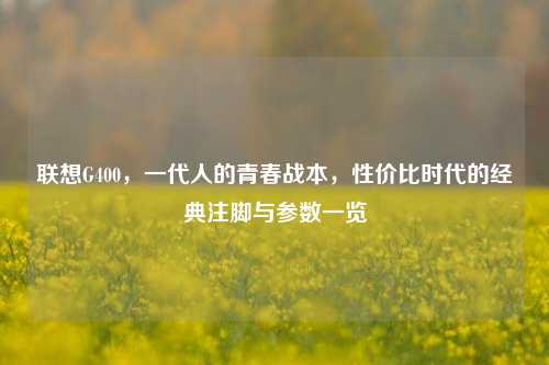 联想G400,一代人的青春战本,性价比时代的经典注脚与参数一览