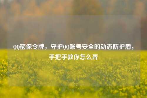 QQ密保令牌,守护QQ账号安全的动态防护盾,手把手教你怎么弄