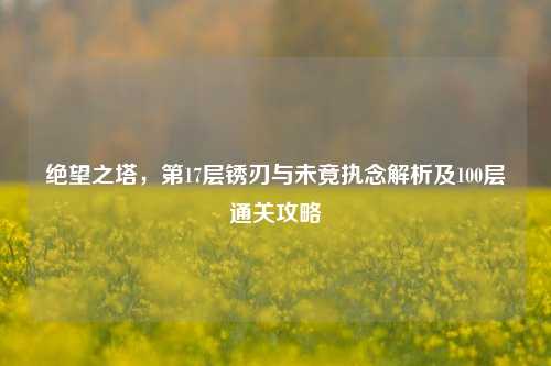 绝望之塔,第17层锈刃与未竟执念解析及100层通关攻略