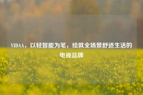 VIDAA，以轻智能为笔，绘就全场景舒适生活的电视品牌