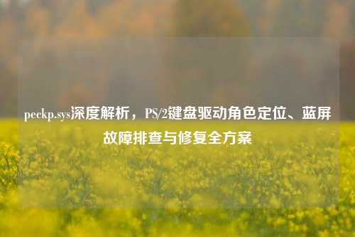 peckp.sys深度解析,PS/2键盘驱动角色定位、蓝屏故障排查与修复全方案