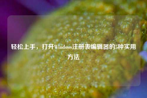 轻松上手，打开Windows注册表编辑器的5种实用方法