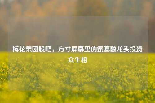 梅花集团股吧,方寸屏幕里的氨基酸龙头投资众生相
