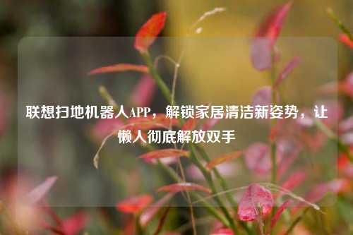 联想扫地机器人APP,解锁家居清洁新姿势,让懒人彻底解放双手