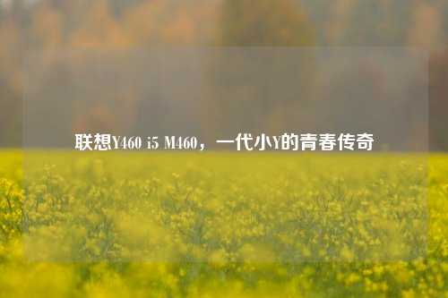 联想Y460 i5 M460,一代小Y的青春传奇