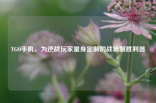 TGO手机，为逆战玩家量身定制的战场制胜利器