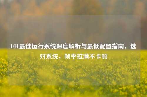 LOL最佳运行系统深度解析与最低配置指南，选对系统，帧率拉满不卡顿