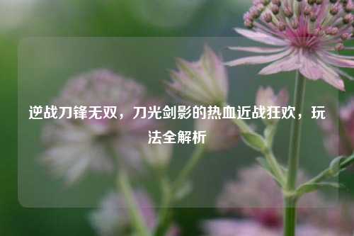 逆战刀锋无双,刀光剑影的热血近战狂欢,玩法全解析