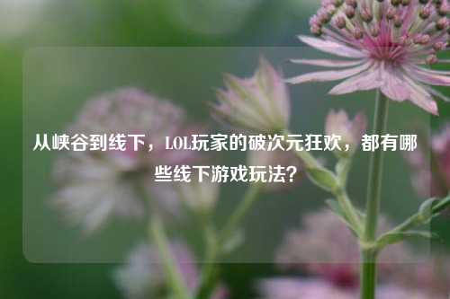 从峡谷到线下,LOL玩家的破次元狂欢,都有哪些线下游戏玩法?