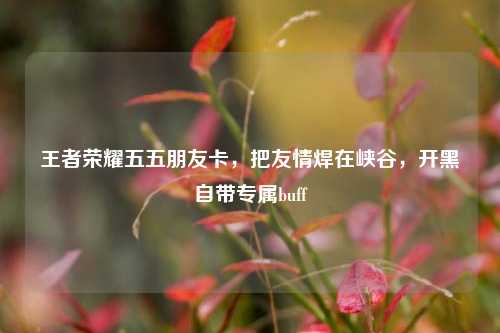 王者荣耀五五朋友卡,把友情焊在峡谷,开黑自带专属buff