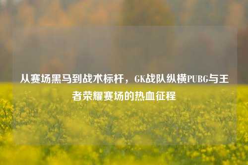 从赛场黑马到战术标杆，GK战队纵横PUBG与王者荣耀赛场的热血征程