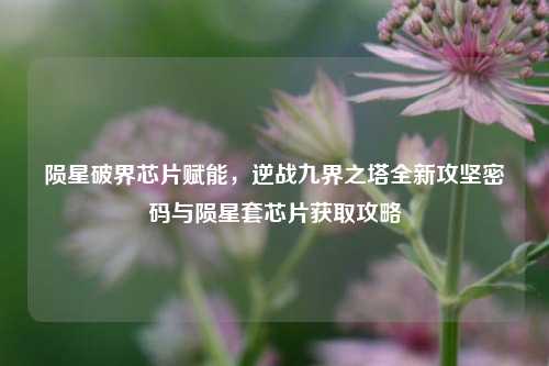 陨星破界芯片赋能,逆战九界之塔全新攻坚密码与陨星套芯片获取攻略