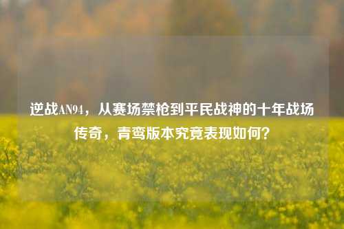 逆战AN94，从赛场禁枪到平民战神的十年战场传奇，青鸾版本究竟表现如何？