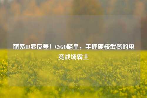 萌系ID显反差！CSGO喵皇，手握硬核武器的电竞战场霸主