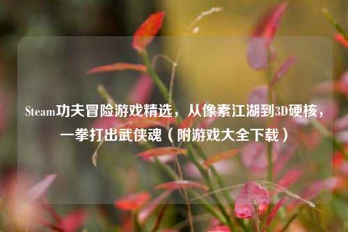 Steam功夫冒险游戏精选，从像素江湖到3D硬核，一拳打出武侠魂（附游戏大全下载）