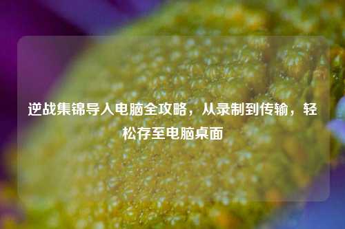逆战集锦导入电脑全攻略,从录制到传输,轻松存至电脑桌面