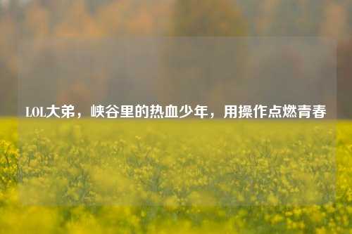 LOL大弟,峡谷里的热血少年,用操作点燃青春