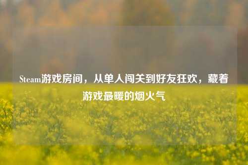 Steam游戏房间，从单人闯关到好友狂欢，藏着游戏最暖的烟火气