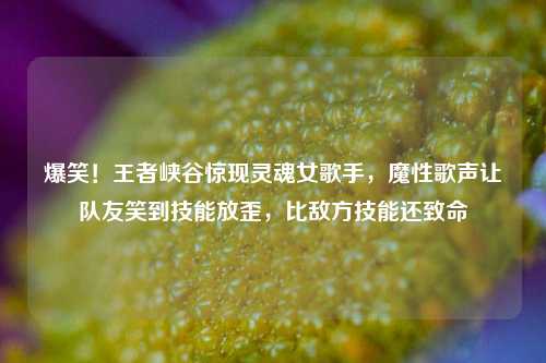 爆笑！王者峡谷惊现灵魂女歌手，魔性歌声让队友笑到技能放歪，比敌方技能还致命