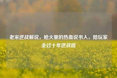 老宋逆战解说,枪火里的热血说书人,陪玩家走过十年逆战路