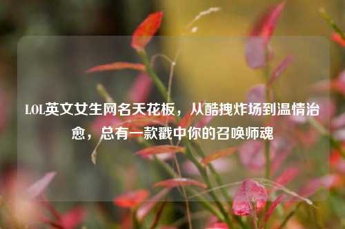 LOL英文女生网名天花板，从酷拽炸场到温情治愈，总有一款戳中你的召唤师魂