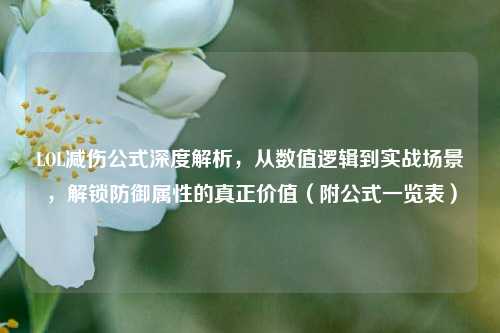 LOL减伤公式深度解析,从数值逻辑到实战场景,解锁防御属性的真正价值(附公式一览表)