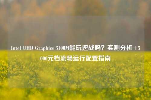 Intel UHD Graphics 3100M能玩逆战吗?实测分析+3000元档流畅运行配置指南