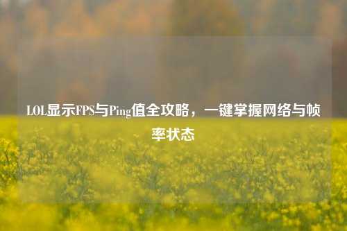LOL显示FPS与Ping值全攻略，一键掌握网络与帧率状态