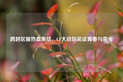 跨越区服热血集结,CF大战区见证青春与荣光