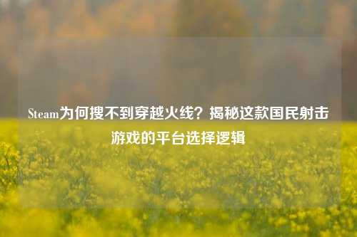 Steam为何搜不到穿越火线?揭秘这款国民射击游戏的平台选择逻辑