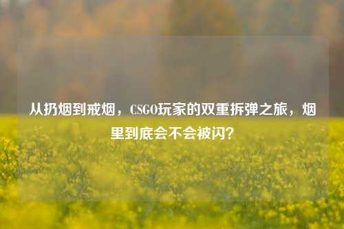 从扔烟到戒烟,CSGO玩家的双重拆弹之旅,烟里到底会不会被闪?