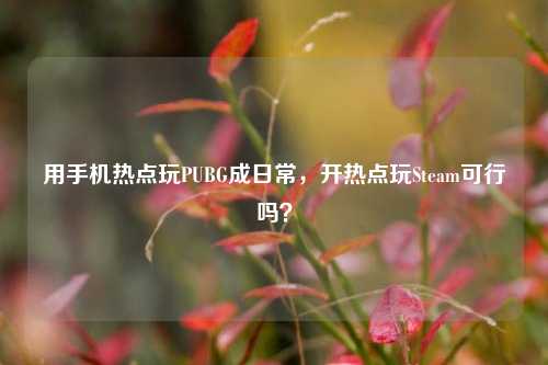 用手机热点玩PUBG成日常，开热点玩Steam可行吗？