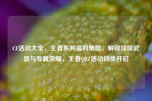 CF活动大全,王者系列福利集结,解锁顶级武器与专属荣耀,王者QBZ活动同步开启