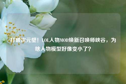 打破次元壁！LOL人物MOD焕新召唤师峡谷，为啥人物模型好像变小了？