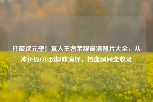 打破次元壁!真人王者荣耀高清图片大全,从神还原COS到趣味演绎,热血瞬间全收录