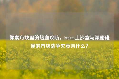 像素方块里的热血攻防,Steam上沙盒与策略碰撞的方块战争究竟叫什么?