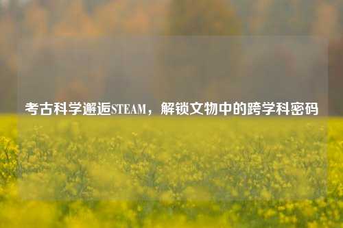考古科学邂逅STEAM,解锁文物中的跨学科密码