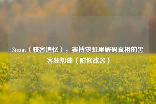 Steam〈骇客追忆〉,赛博霓虹里解码真相的黑客狂想曲(附修改器)