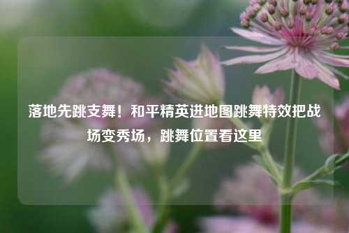 落地先跳支舞！和平精英进地图跳舞特效把战场变秀场，跳舞位置看这里