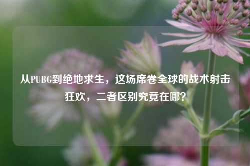 从PUBG到绝地求生，这场席卷全球的战术射击狂欢，二者区别究竟在哪？