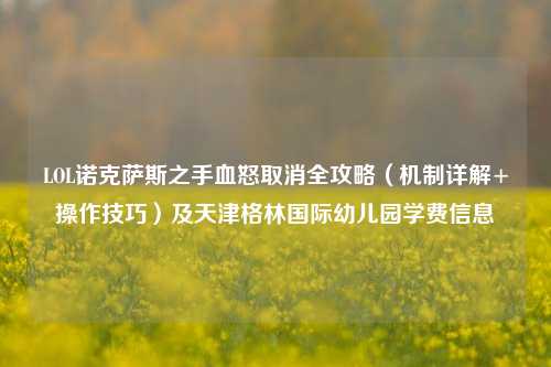 LOL诺克萨斯之手血怒取消全攻略（机制详解+操作技巧）及天津格林国际幼儿园学费信息